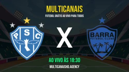 Assistir Paysandu x Barra Ao Vivo Online 18/04/2026 Ao Vivo Online Grátis 24 Horas HD