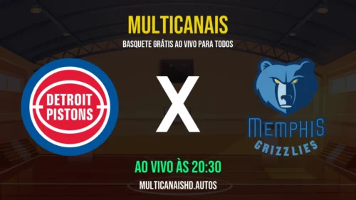 Assistir Pistons x Grizzlies Ao Vivo Online 13/03/2026 Ao Vivo Online Grátis 24 Horas HD