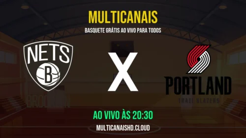 Assistir Nets x Trail Blazers Ao Vivo Online 16/03/2026 Ao Vivo Online Grátis 24 Horas HD