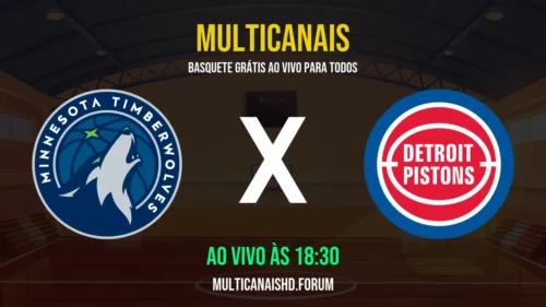 Assistir Timberwolves x Pistons Ao Vivo Online 28/03/2026 Ao Vivo Online Grátis 24 Horas HD