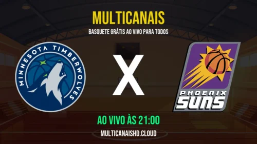 Assistir Timberwolves x Suns Ao Vivo Online 17/03/2026 Ao Vivo Online Grátis 24 Horas HD