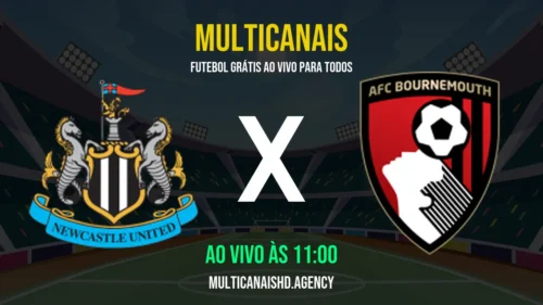 Assistir Newcastle x Bournemouth Ao Vivo Online 18/04/2026 Ao Vivo Online Grátis 24 Horas HD