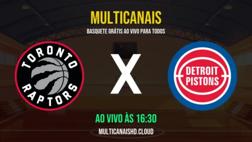 Assistir Raptors x Pistons Ao Vivo Online 15/03/2026 Ao Vivo Online Grátis 24 Horas HD