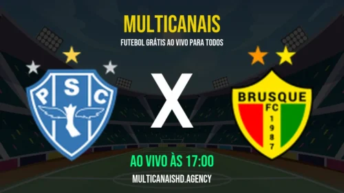 Assistir Paysandu x Brusque Ao Vivo Online 12/04/2026 Ao Vivo Online Grátis 24 Horas HD